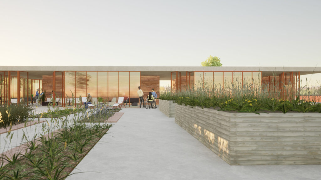 render de un edificio exterior bajo